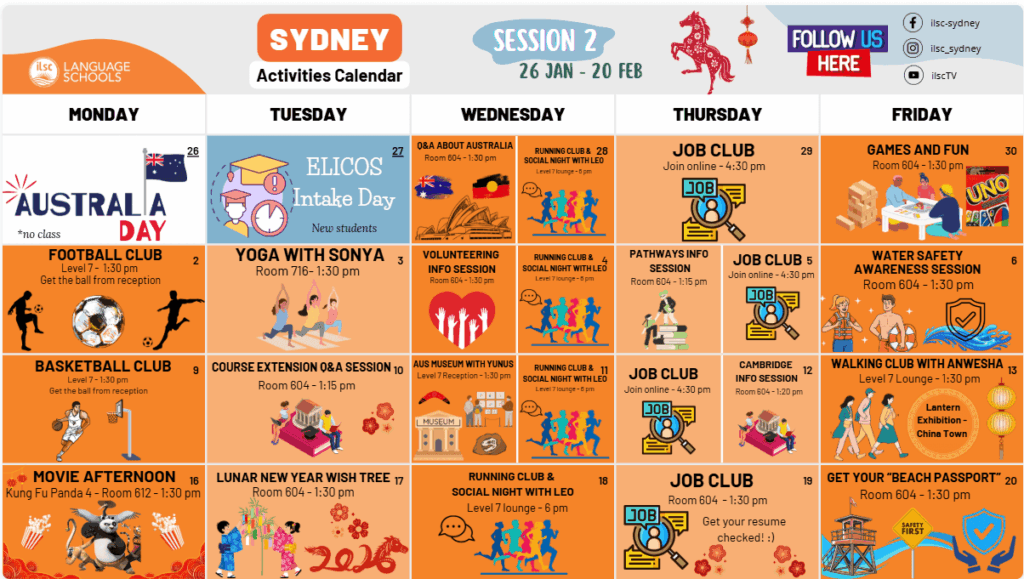 ILSCシドニー校のアクティビティー