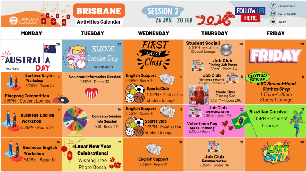 ILSCブリスベン校のアクティビティー