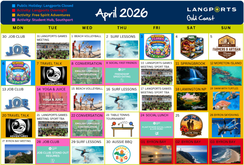 ラングポーツ・ゴールドコーストのアクティビティー