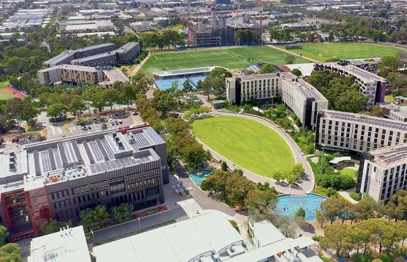 モナッシュ大学クレイトンキャンパスの全景（広大な敷地と最新施設）