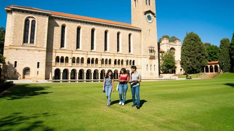 西オーストラリア大学の学生の様子
